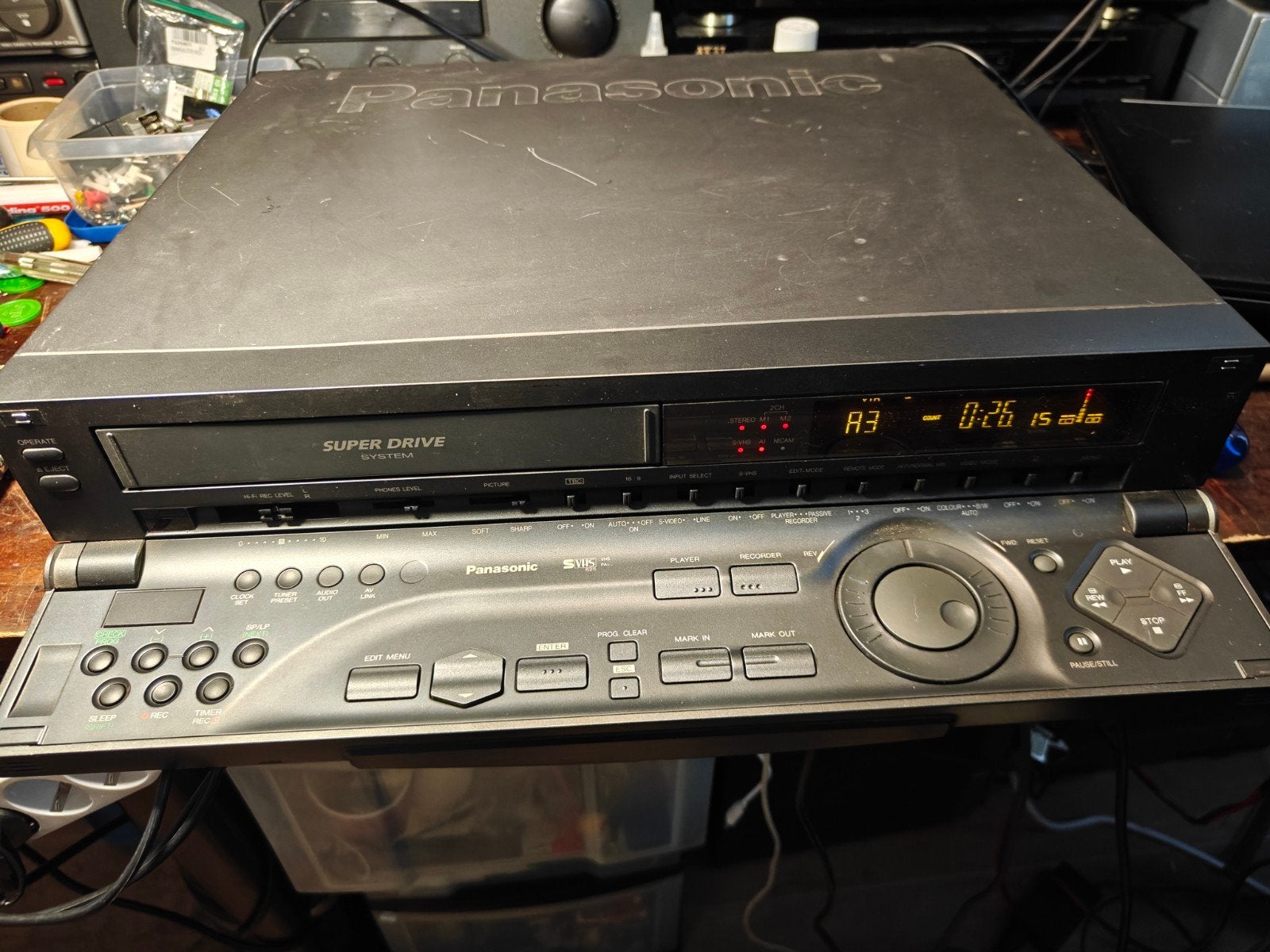 Panasonic NV-HS1000 S-VHS Videorecorder – Topmodel- TBC, Audio, Tv en Foto, Videospelers, Ophalen of Verzenden