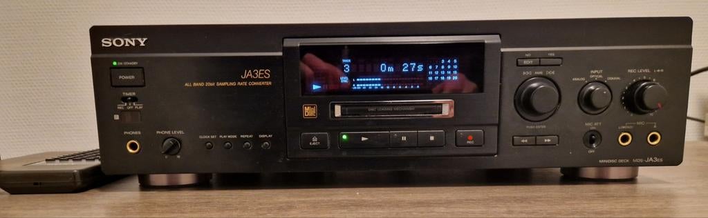 Sony MDS-JA3ES MiniDisc Recorder, Audio, Tv en Foto, Walkmans, Discmans en Minidiscspelers, Ophalen of Verzenden, Minidisc-recorder