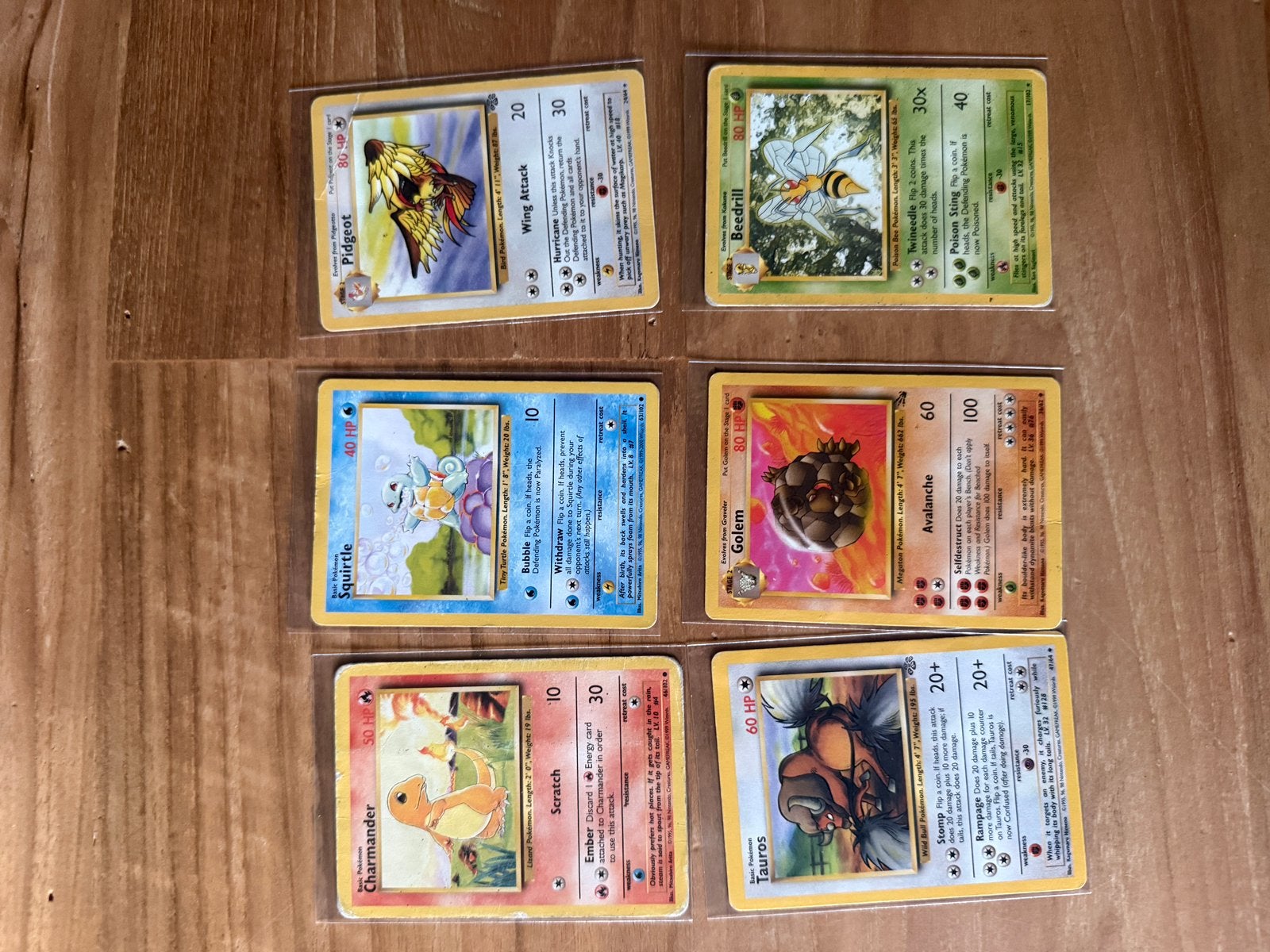 6 vintage Pokémonkaarten – Base Set, Jungle & Fossil, Ophalen of Verzenden, Zo goed als nieuw, Meerdere kaarten