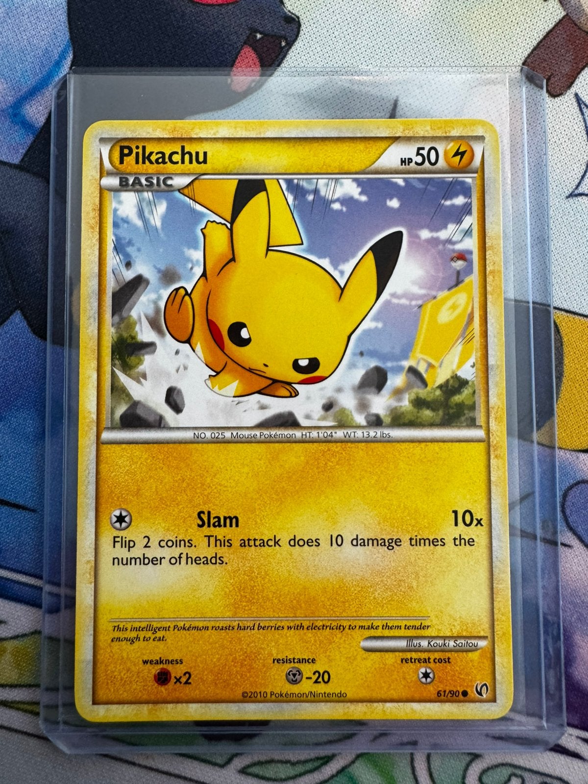 Pokemon Pikachu 61/90 Undaunted., Ophalen of Verzenden, Gebruikt, Losse kaart