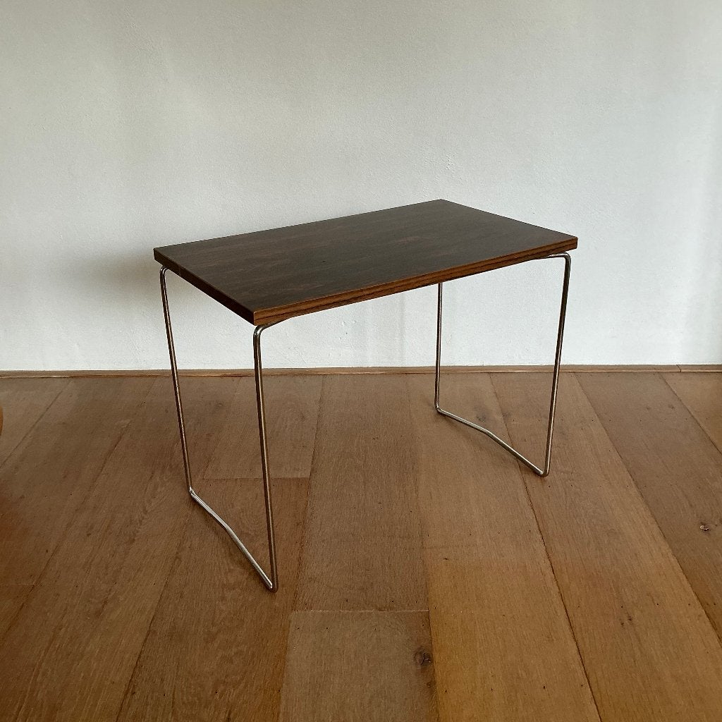 Vintage 60s Brabantia  palissander bijzettafeltje, Huis en Inrichting, Ophalen, Minder dan 45 cm, Minder dan 55 cm, Gebruikt