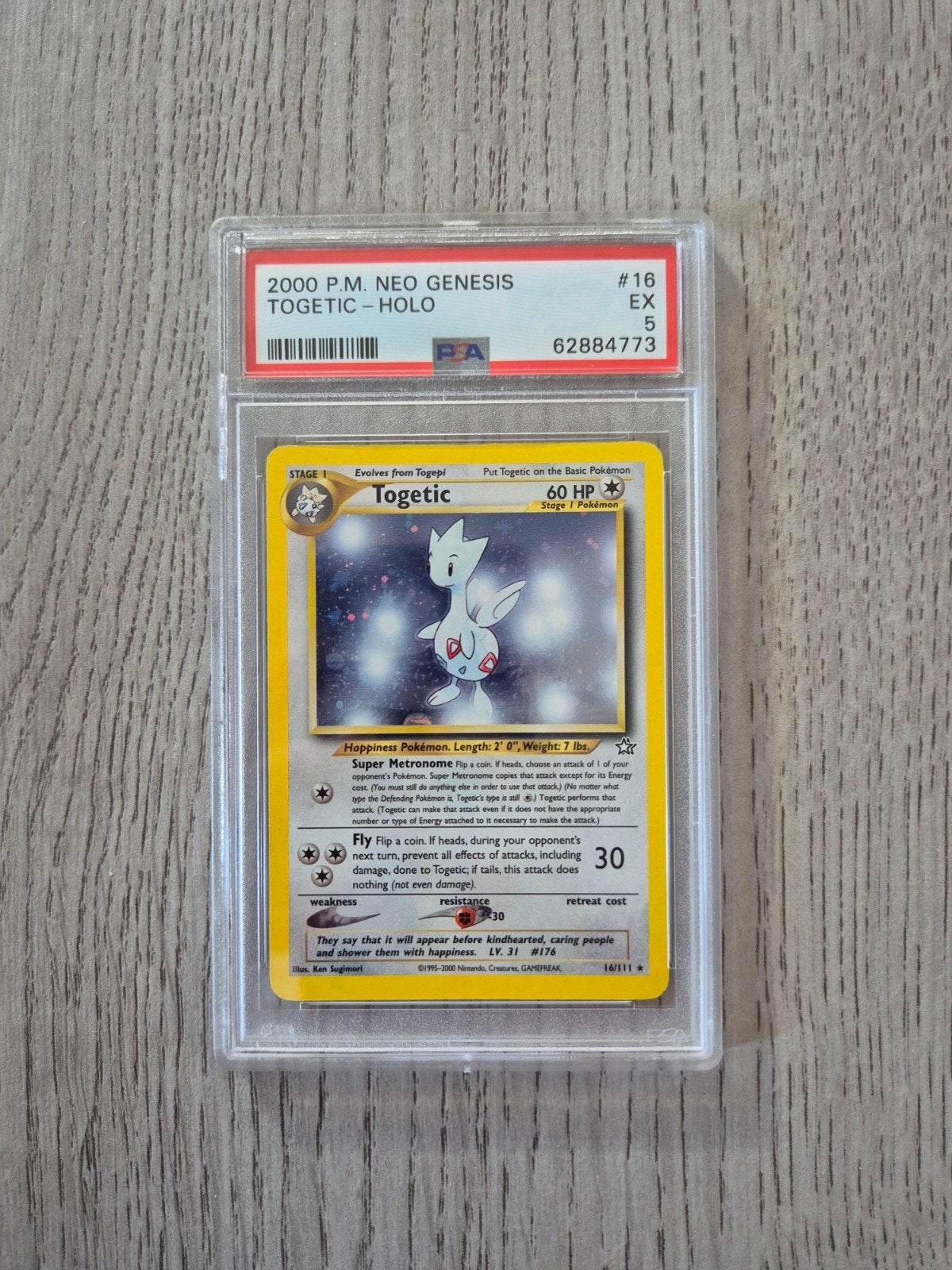 Togetic 16 holo Neo Genesis PSA 5, Verzenden, Zo goed als nieuw