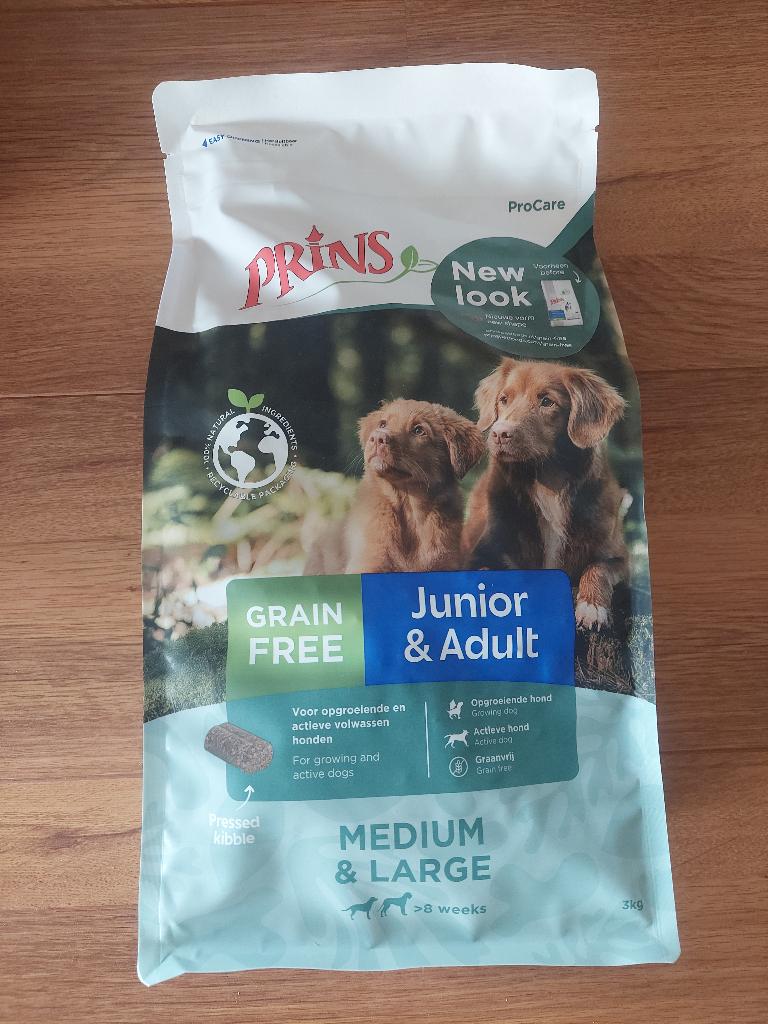 Hondenbrokken Prins graanvrij junior&volwassen 2,5 kg geopen, Verzenden, Hond