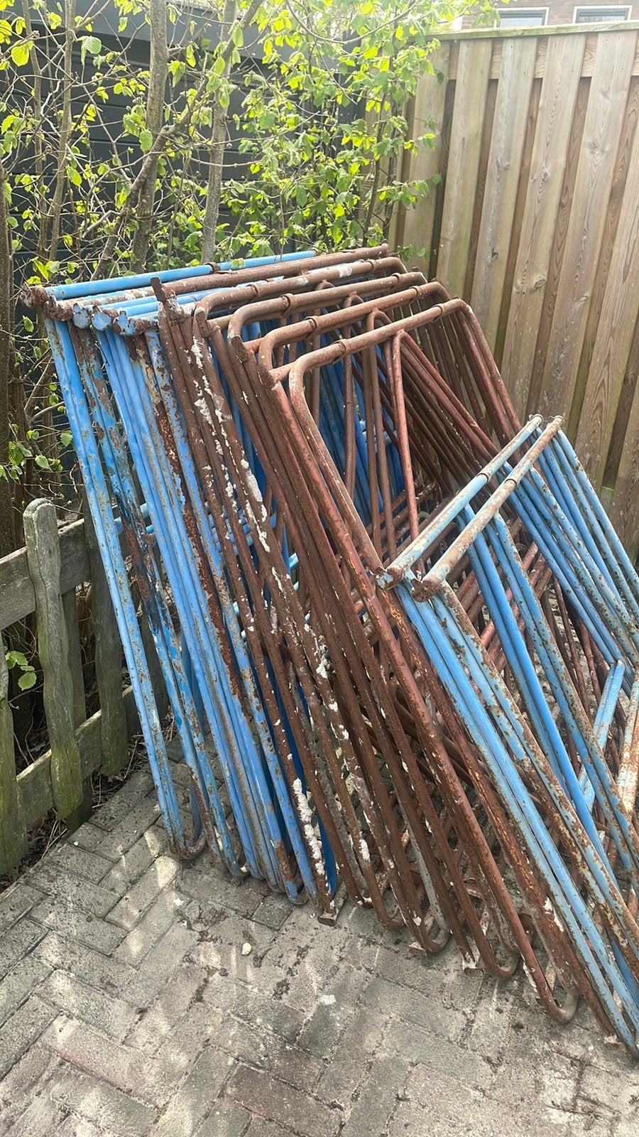 Steiger schragen, Doe-het-zelf en Verbouw, Steigers, Ophalen, Zo goed als nieuw, Overige typen, Minder dan 2 meter