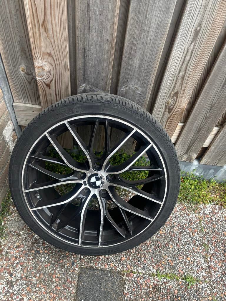 BMW velgen 5x120 breedset imitatie 405m met banden, Auto-onderdelen, Banden en Velgen, Gebruikt, 255 mm, Banden en Velgen, Personenwagen