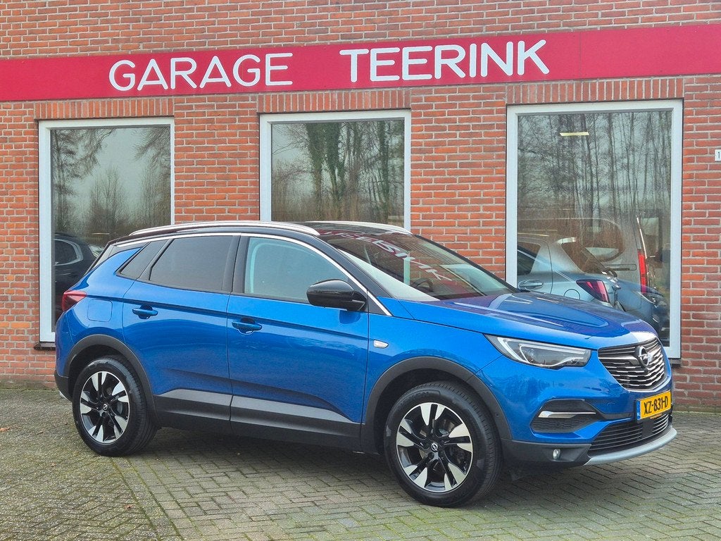 Opel Grandland X 1.2 Turbo Ultimate 131PK 5drs AUTOMAAT clim, Auto's, Opel, Gebruikt, Euro 6, Blauw, Bedrijf