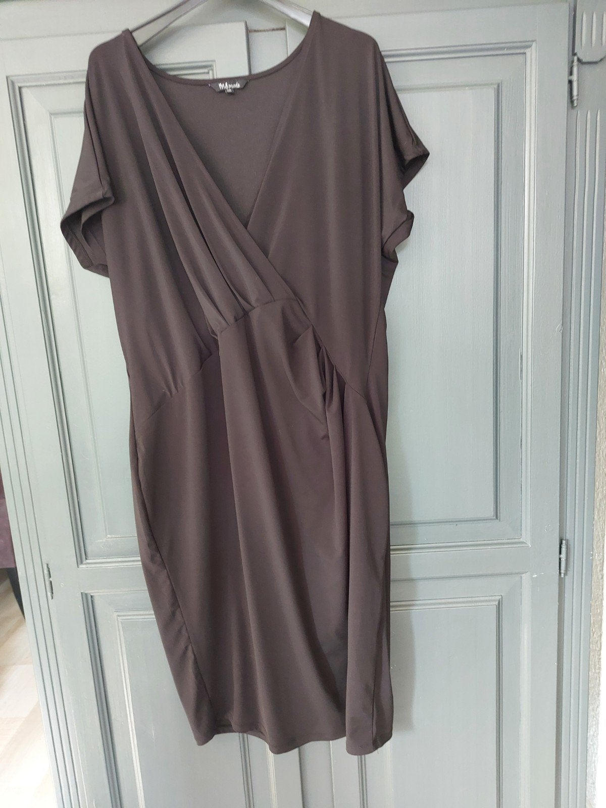 MS Mode jurk maat 50, Bruin, Maat 46/48 (XL) of groter, Ophalen of Verzenden, Zo goed als nieuw