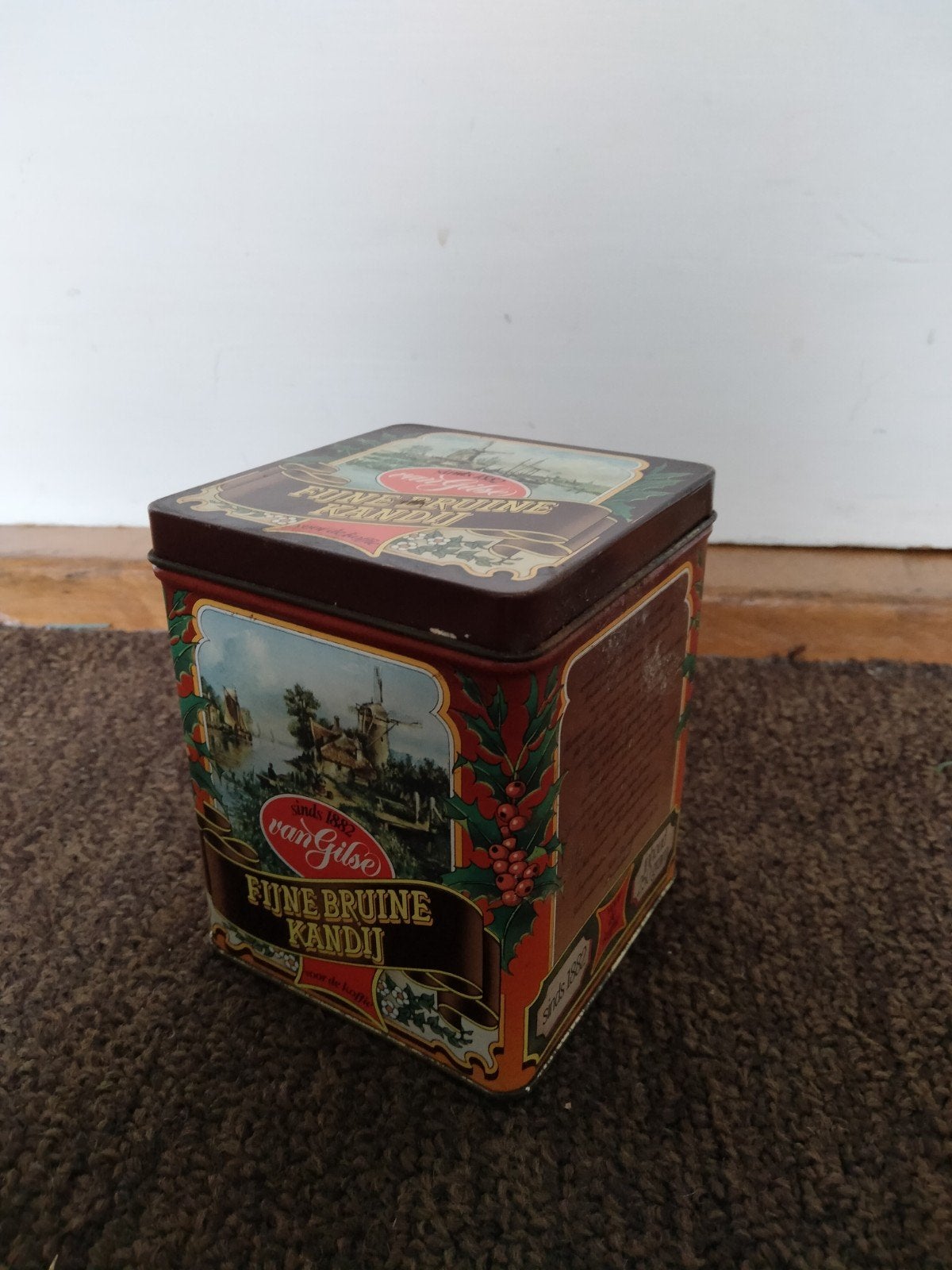 Vintage Van Gilse Fijne Bruine Kandij blik - Sinds 1882, Verzamelen, Ophalen of Verzenden, Gebruikt, Suiker, Overige merken