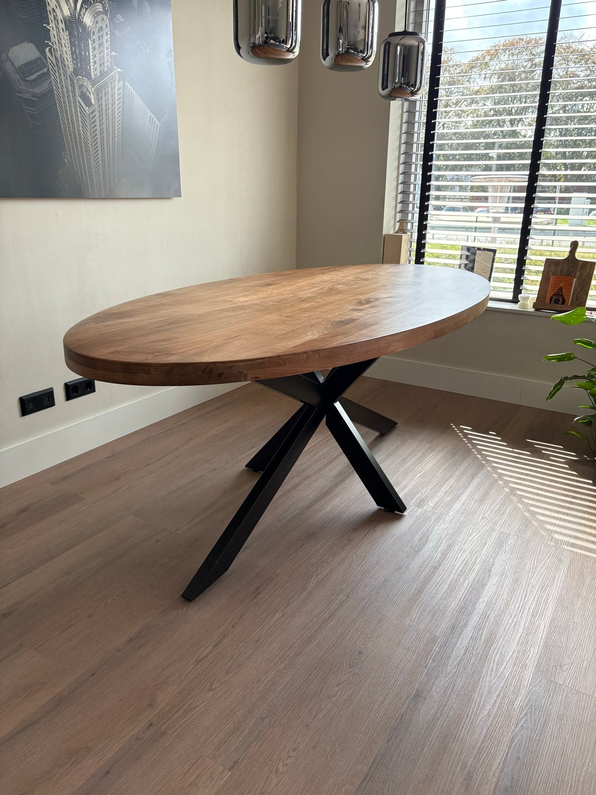 Goossens eettafel Lecce ovaal met 6 Troubadour stoelen, Huis en Inrichting, Ophalen, 200 cm of meer, 50 tot 100 cm, Zo goed als nieuw