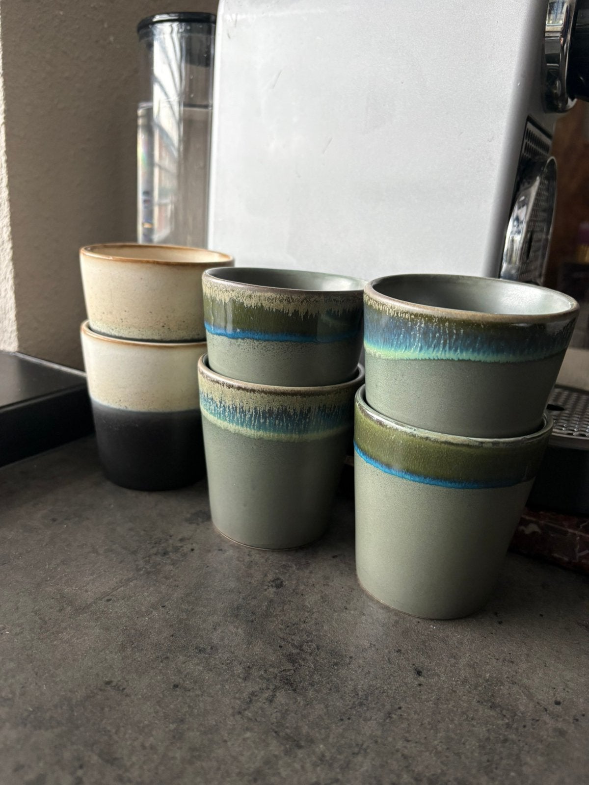 Hk living koffie kopjes 6x, Huis en Inrichting, Gebruikt, Verzenden, Keramiek, Overige stijlen