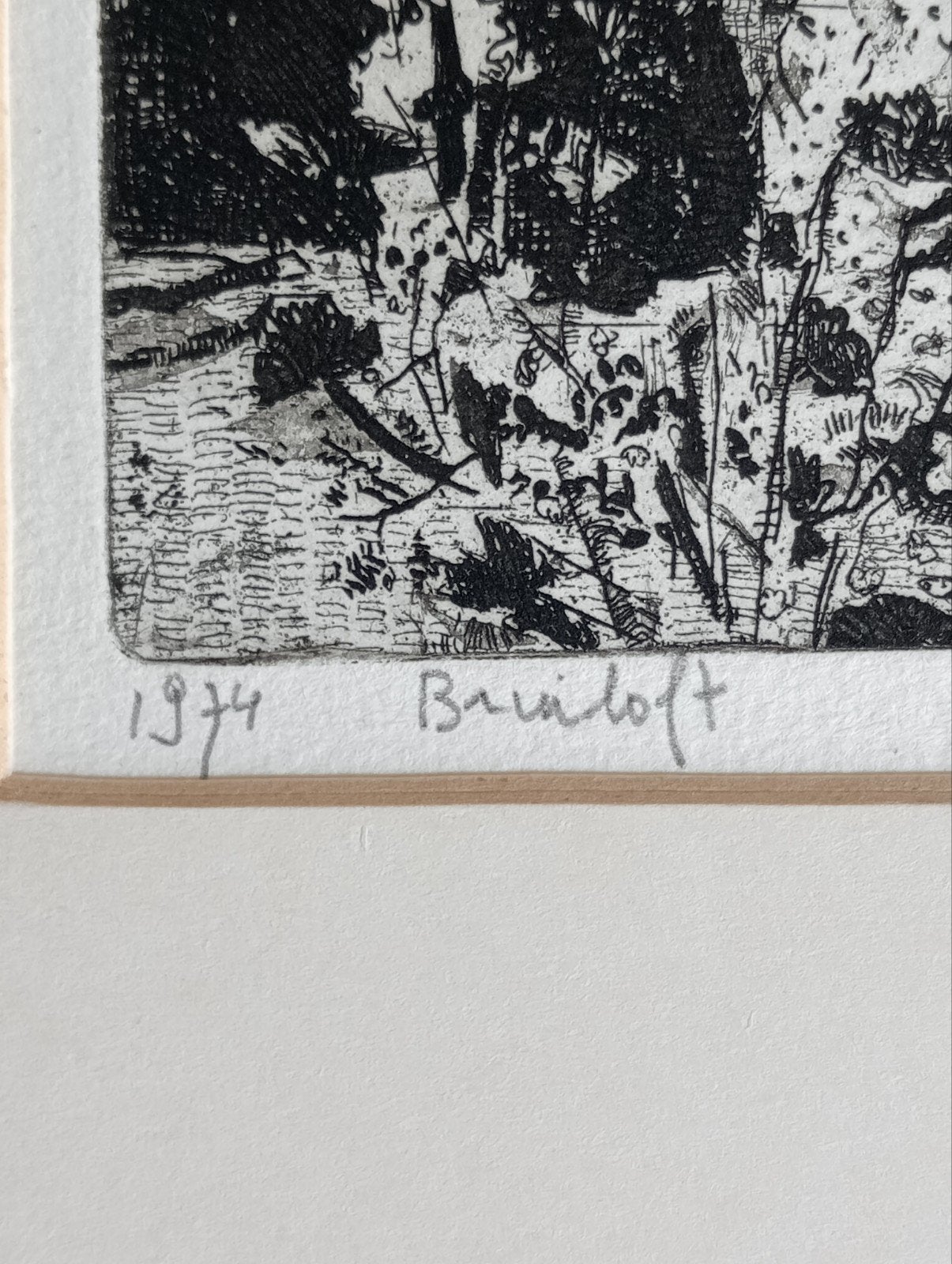 Dineke van Tongeren Ets 'Bruiloft' 1974, Antiek en Kunst, Ophalen of Verzenden
