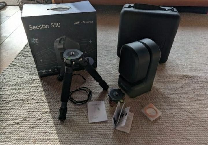Zwo seestar S50, Ophalen of Verzenden, Zo goed als nieuw, Minder dan 80 mm, Spiegeltelescoop (reflector)