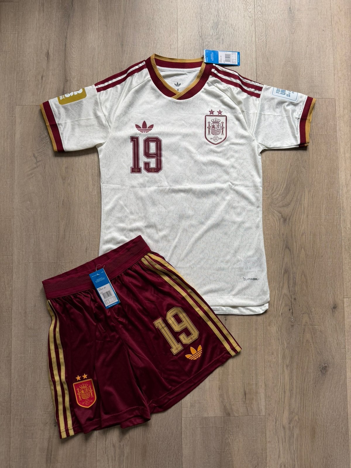 Spain World Cup 26 Lamine Yamal #19 Away Set M, Maat M, Verzenden, Zo goed als nieuw, Shirt