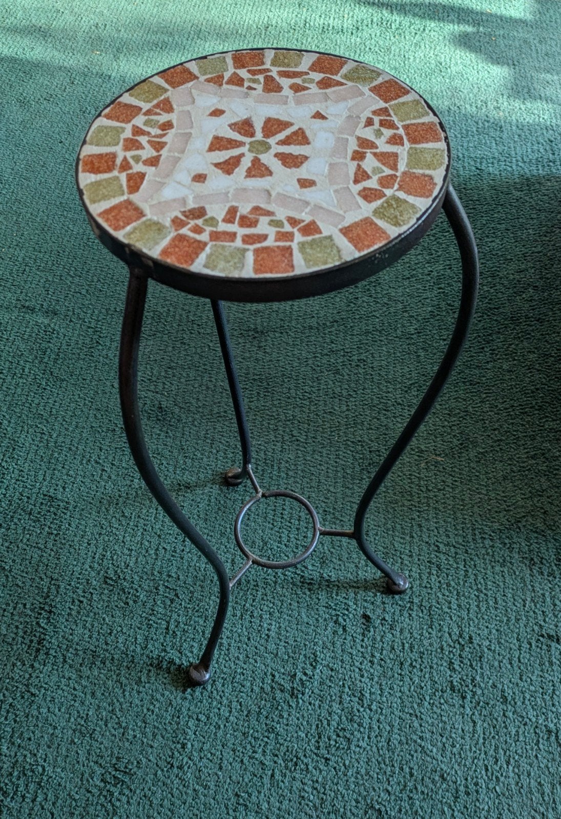 Sfeervolle mozaïek bijzettafel / plantentafel, 45 tot 60 cm, Minder dan 55 cm, Gebruikt, Mozaïek, Decoratief