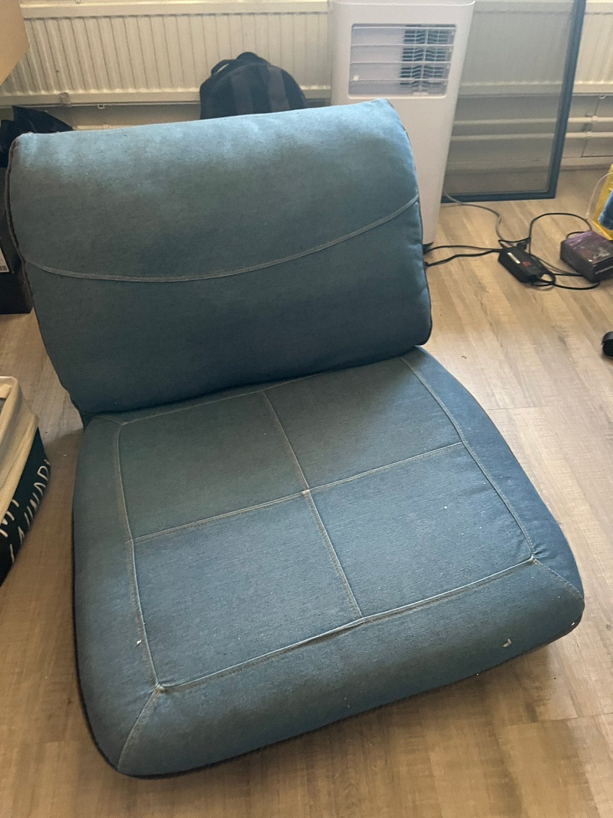 Slaapstoel, uitklapbaar, Ophalen, Blauw, Zo goed als nieuw, Eén