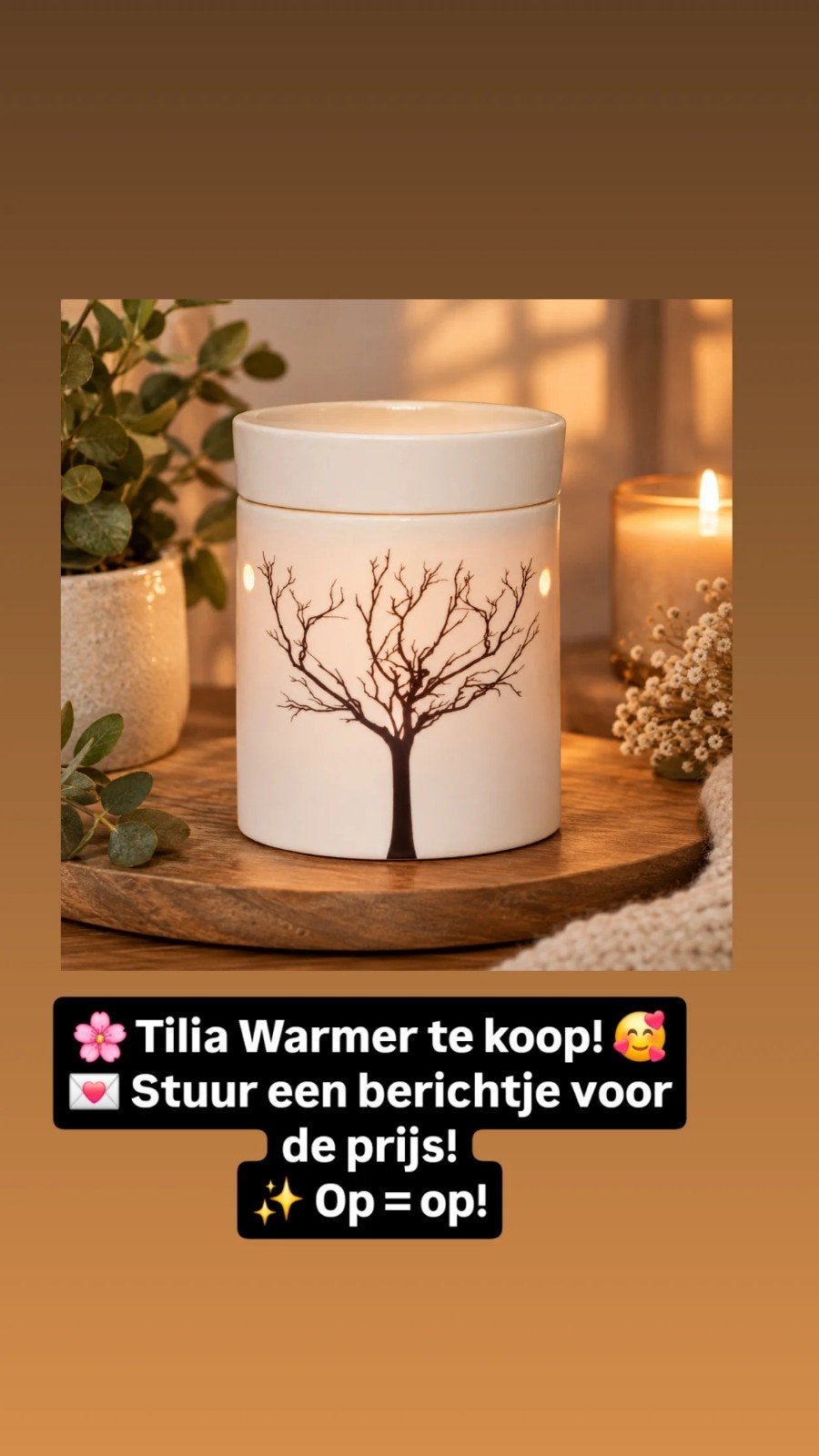 Tilia Warmer - Geurverspreider met boomdesign, Huis en Inrichting, Geurverspreider, Wit, Ophalen of Verzenden, Zo goed als nieuw