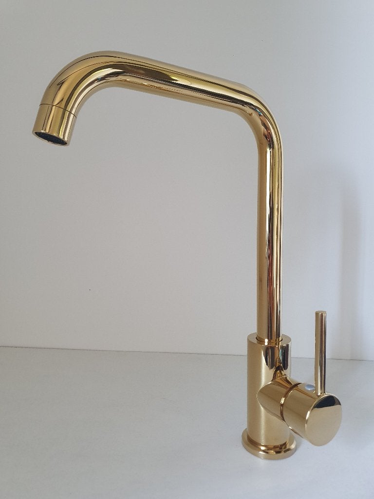 Keukenkraan GOUD Glans type: Moon Wastafel Mengkraan, Ophalen of Verzenden, Nieuw, Rvs, Kraan