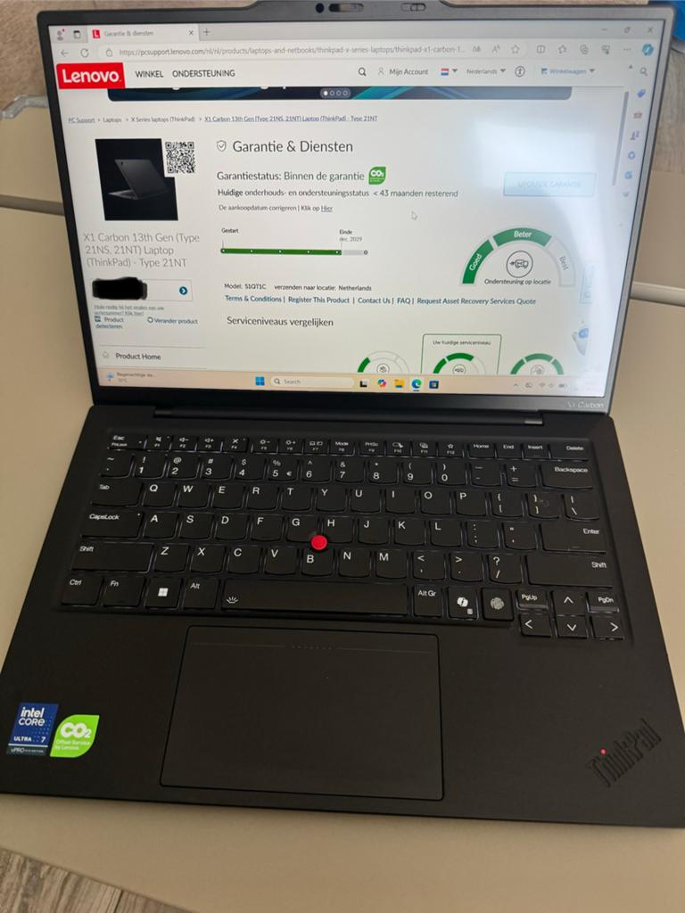 Lenovo ThinkPad X1 Carbon Gen 13 garantie  december 2029, Computers en Software, Windows Laptops, Ophalen, 2 tot 3 Ghz, Nieuw