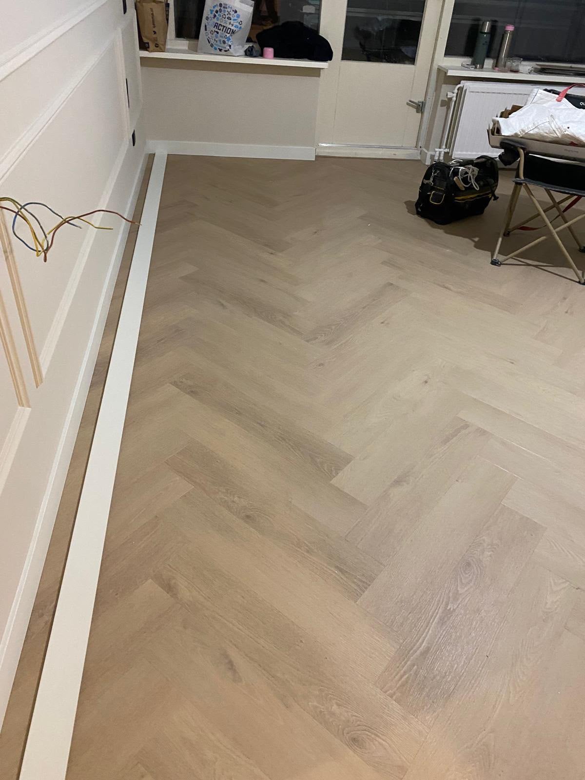 Laminaat leggen verf behang, Ophalen of Verzenden, Zo goed als nieuw, 75 m² of meer, Laminaat