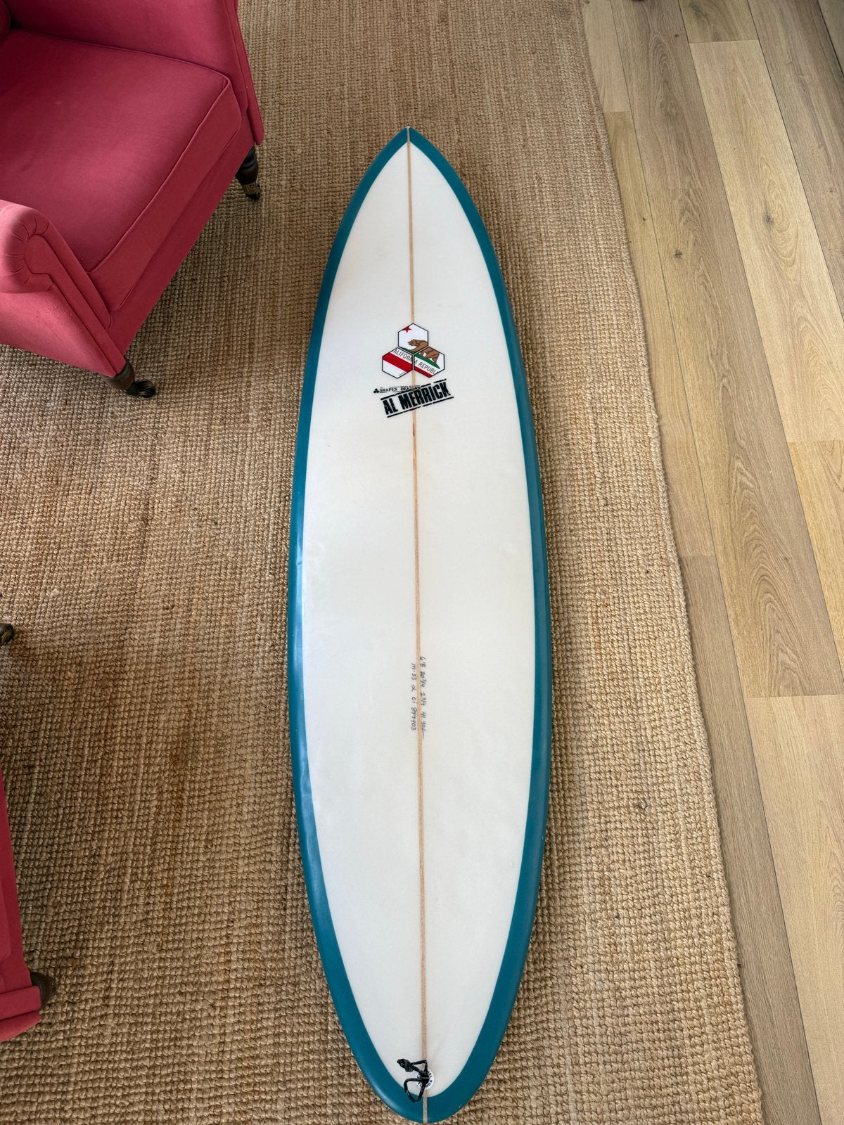 Al Merrick M-23 Surfboard 6'8" - Zo goed als nieuw, Watersport en Boten, Golfsurfen, Ophalen, Zo goed als nieuw, Shortboard, Met vinnen