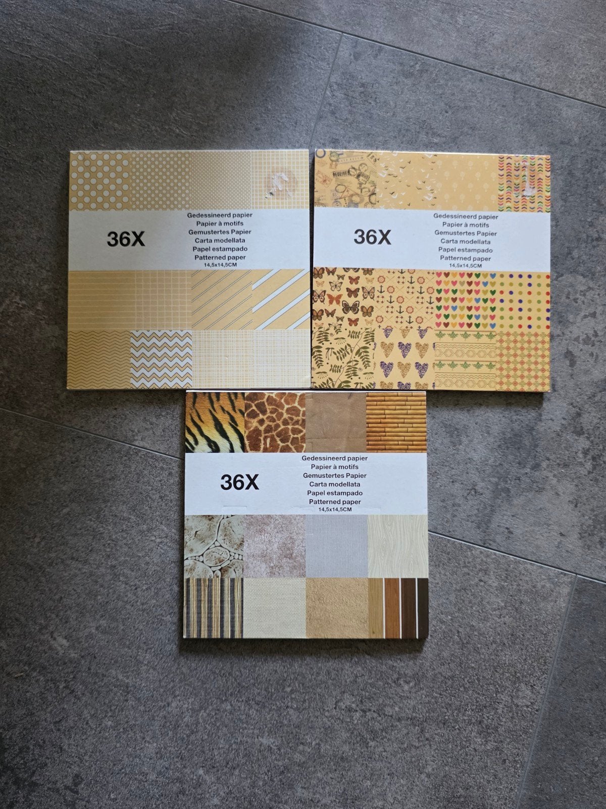 3x papierblok papier blok gedessineerd papier NIEUW, Ophalen of Verzenden, Nieuw