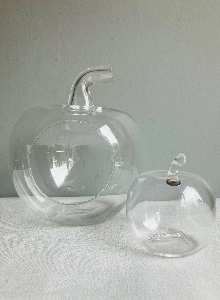 Glazen terrarium spaarpot appelvormig Royal Leerdam vd Marel, Ophalen of Verzenden