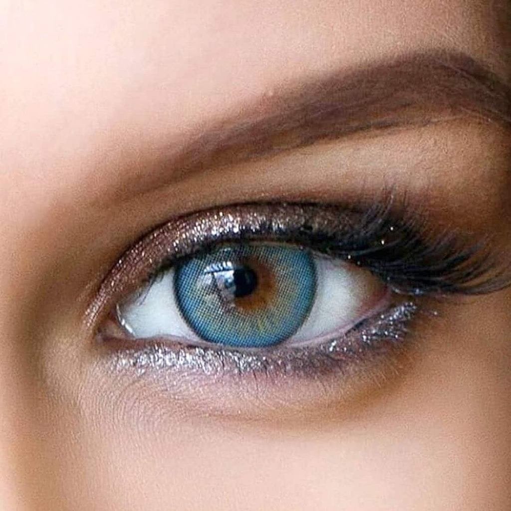 Glamlens, blauwe kleurlenzen - zonder sterkte, Sieraden, Tassen en Uiterlijk, Uiterlijk | Cosmetica en Make-up, Ophalen, Nieuw