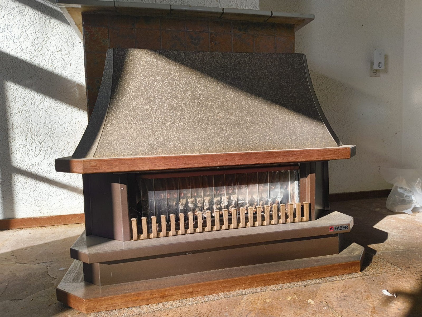 Vintage/ouderwetse gashaard Faber 106*77,5, Huis en Inrichting, Ophalen, Gebruikt, Vrijstaande haard, Gashaard