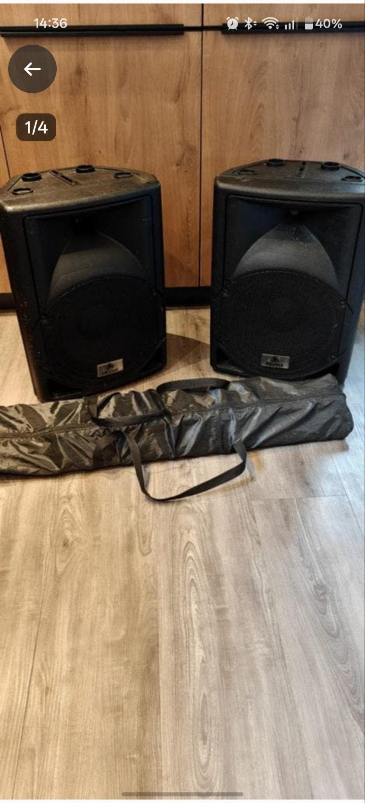 Devine Artis 12 & 12A speakerset met statieven, Gebruikt, Inclusief standaarden, Speakerset, Ophalen