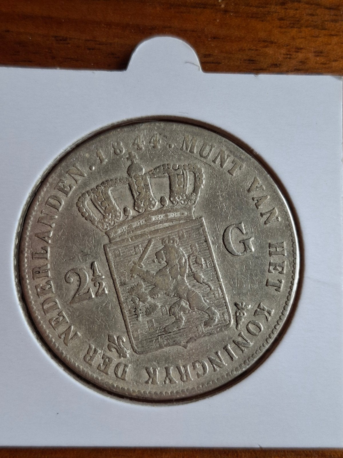 Rijksdaalder 1844 willem 2 2½ gulden, Ophalen of Verzenden, Koning Willem II, 2½ gulden, Zilver