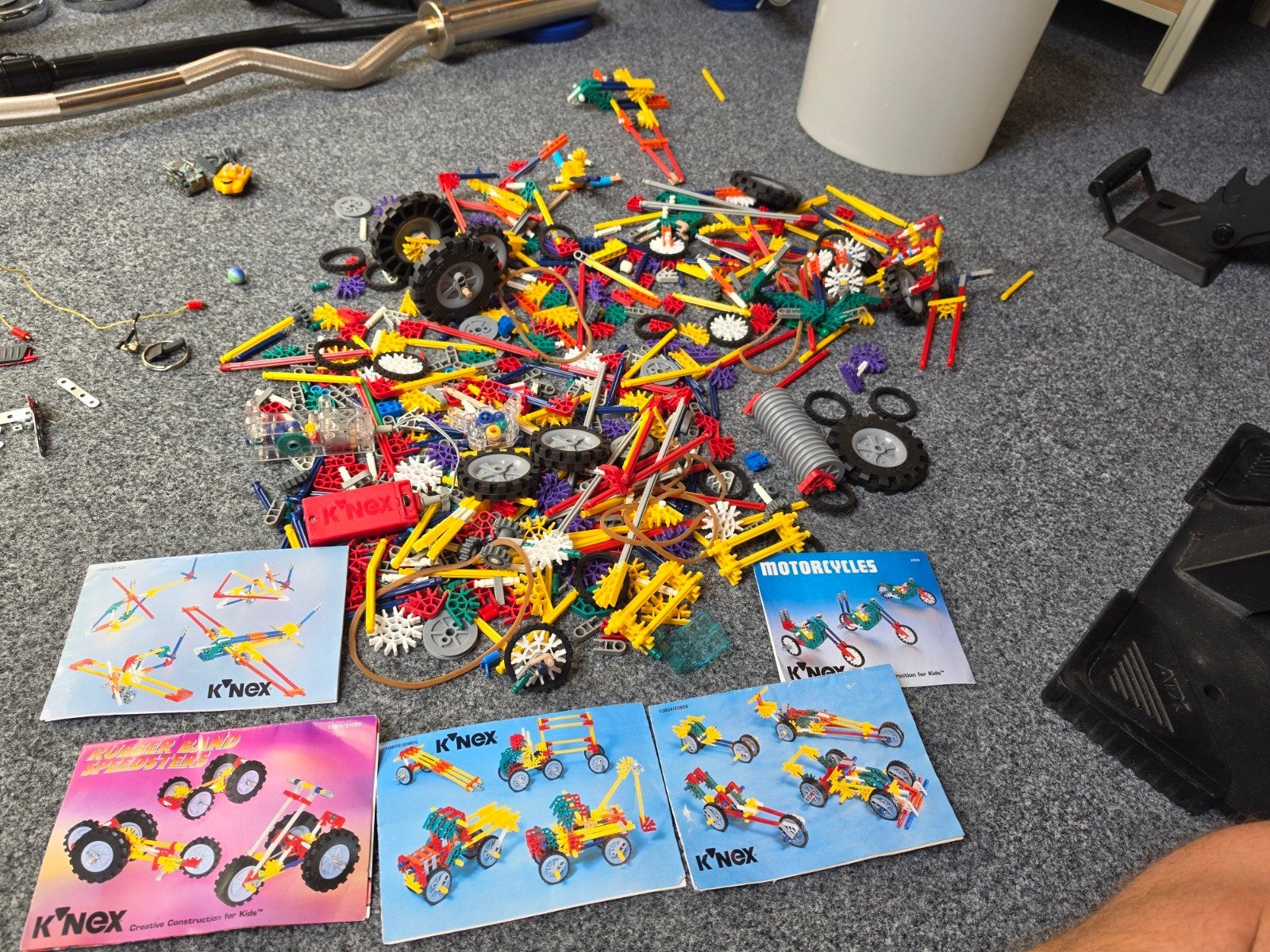K'nex 6 sets met elektronische motor op AA batterij, Ophalen, Gebruikt, K'nex