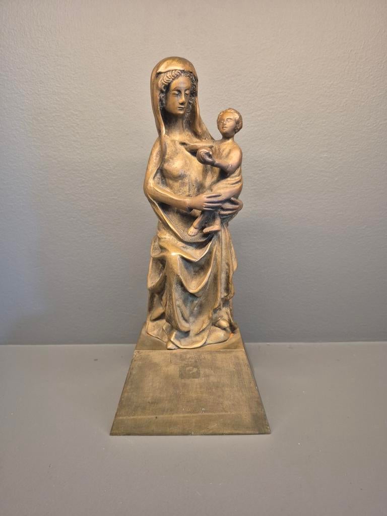 Brons beeld maria met kind 2.5 Kilo, Ophalen of Verzenden