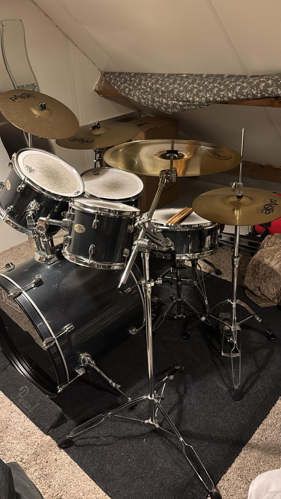 Complete Pearl Drumset – Speelklaar en in goede staat, Ophalen, Pearl