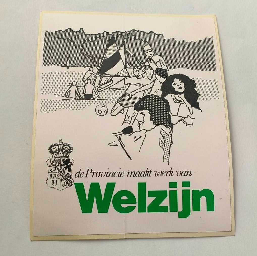 Sticker Limburg de provincie maakt werk van welzijn, Ophalen of Verzenden, Zo goed als nieuw, Overige typen