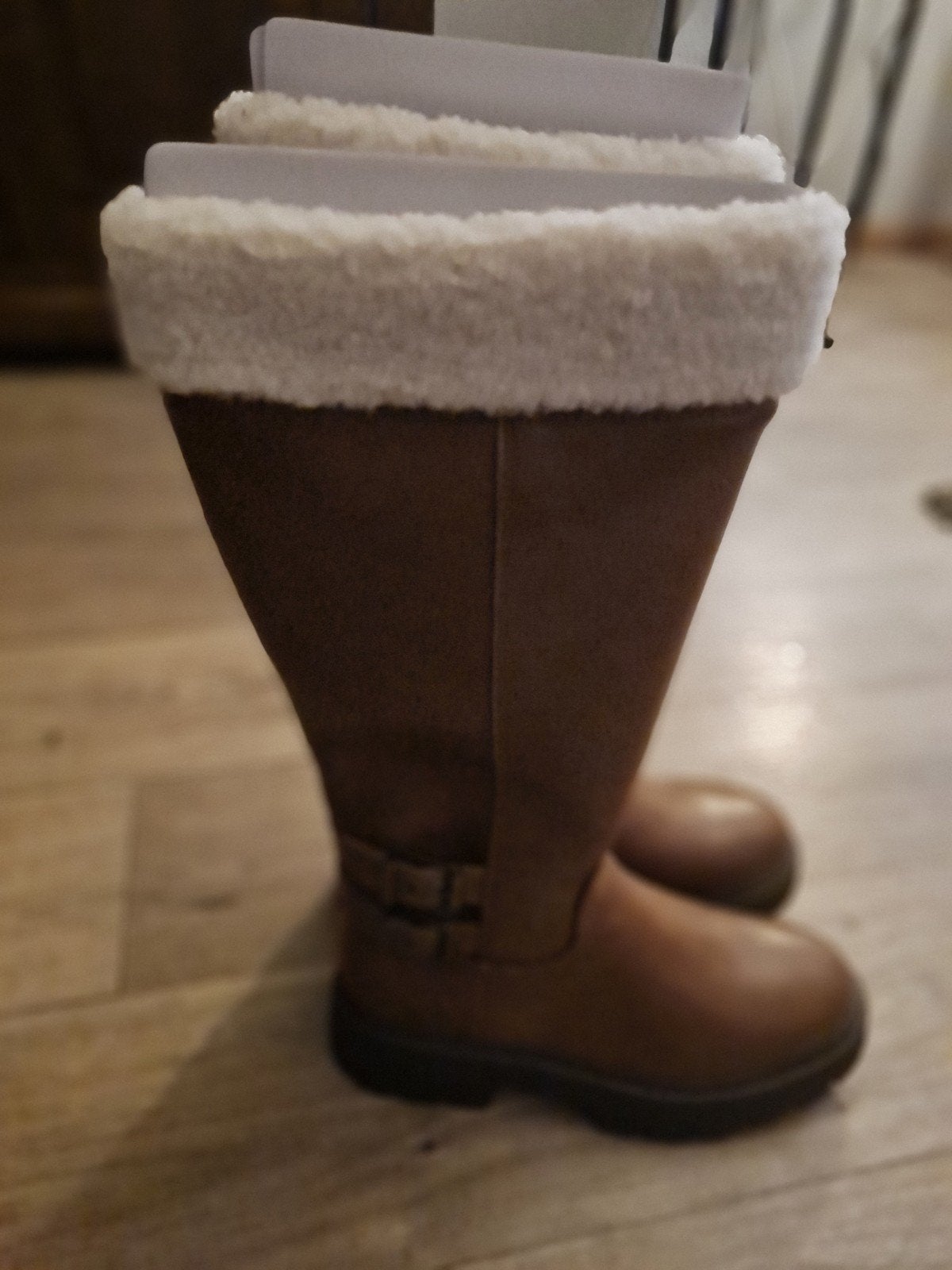 Bruine hoge laarzen met teddy voering maat 40, Ophalen of Verzenden, Nieuw, Bruin, Hoge laarzen
