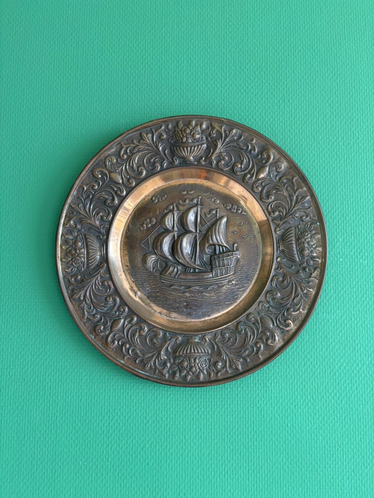 Antieke koperen wandborden, Ophalen of Verzenden