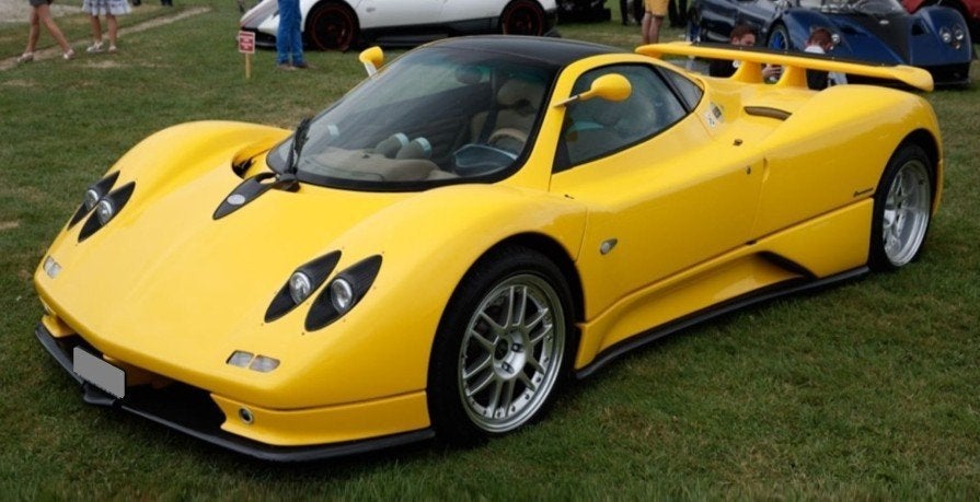 Pagani Zonda C12 Geel P18170B 1:18 van BBR PRE-ORDER, Ophalen of Verzenden, Nieuw, Auto, Overige merken