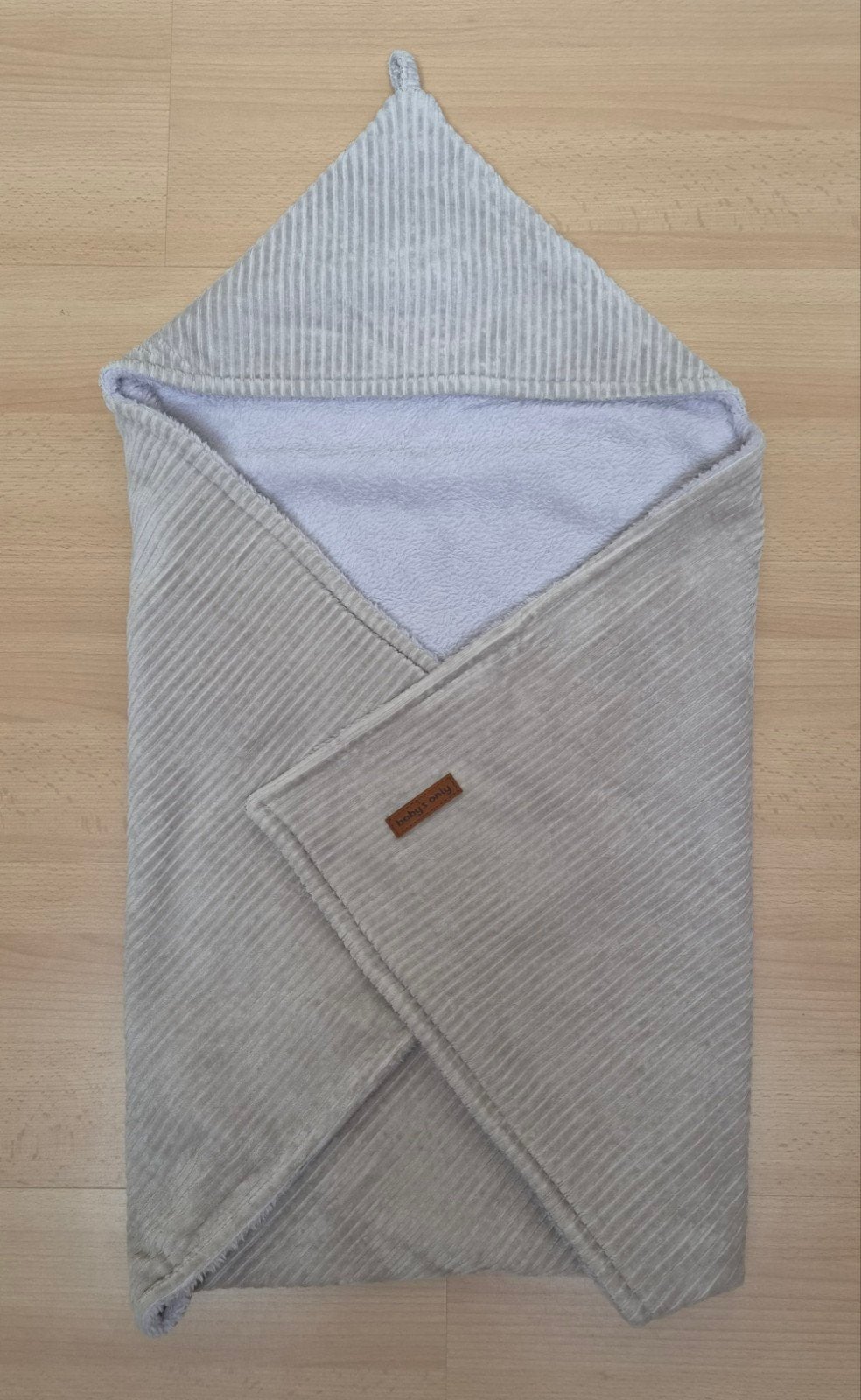 Baby's Only Wikkeldeken Sense - Fleece/Rib - Beige 75x75 cm, Baby's Only, Ophalen of Verzenden, Zo goed als nieuw, Beige