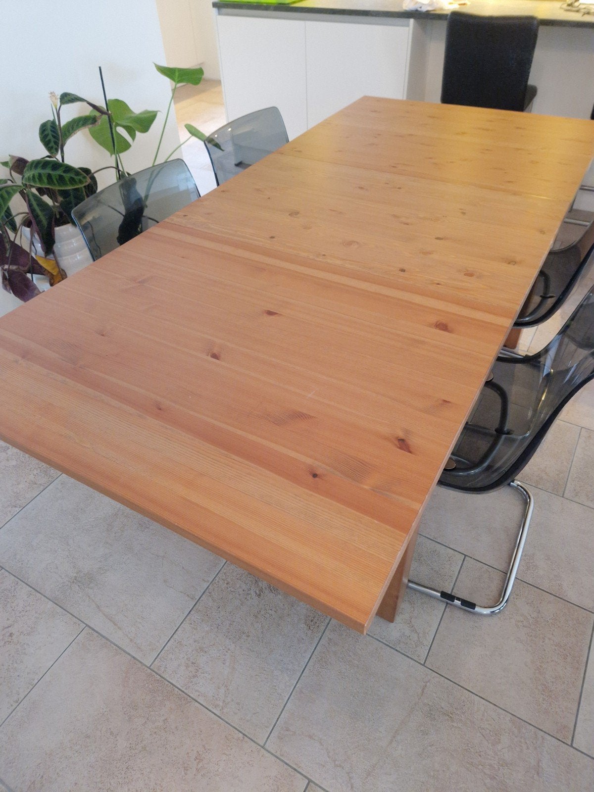 IKEA Stornäs Uitschuifbare Eettafel - Grenenhout, Huis en Inrichting, Ophalen, 50 tot 100 cm, Zo goed als nieuw, Vijf personen of meer