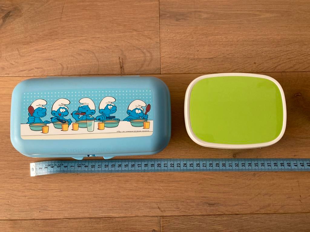 Lunch trommel 2x tupperware en mepal, Ophalen of Verzenden, Zo goed als nieuw