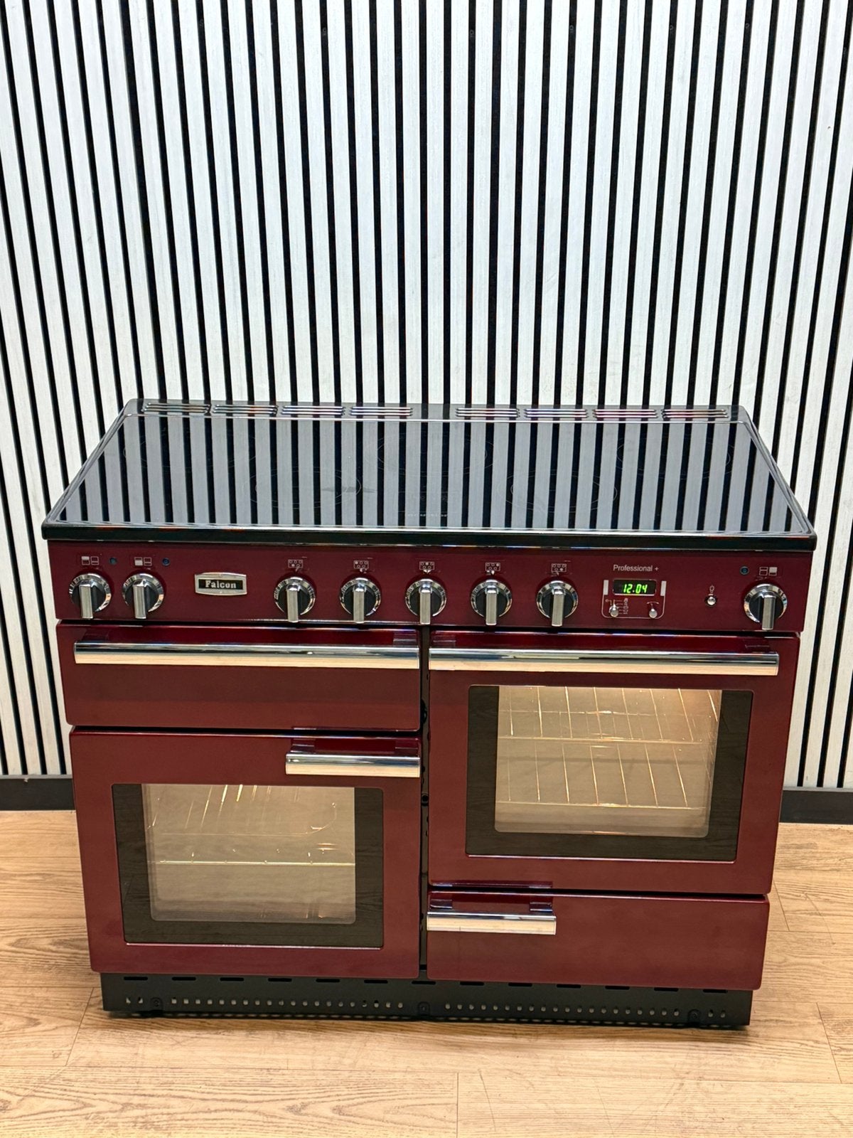 Luxe Falcon INDUCTIE Cranberry 5 zones & 3 ovens 110 cm, Witgoed en Apparatuur, Fornuizen, Fornello Esperta, Ophalen of Verzenden