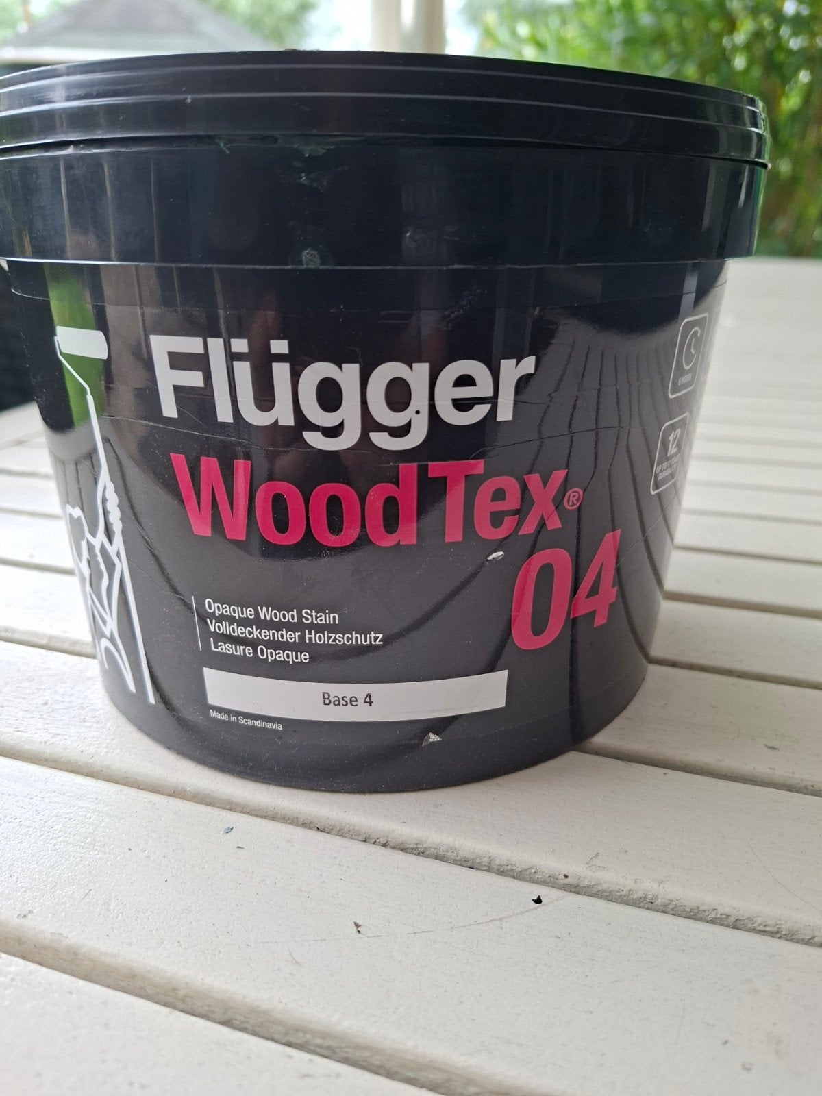 Flügger WoodTex Opaque Wood Stain RAL 6009 Dennengroen, Doe-het-zelf en Verbouw, Verf, Beits en Lak, Minder dan 5 liter, Ophalen