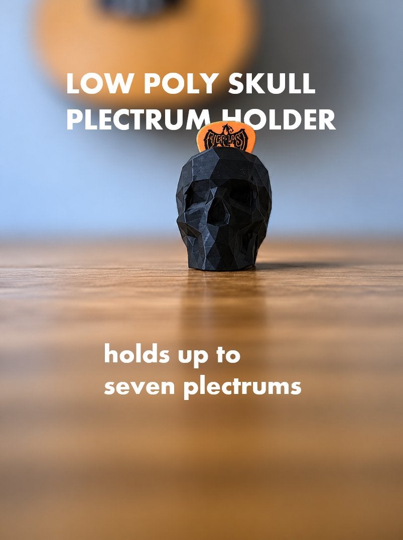 plectrum houder low poly skull - 3D geprint, Muziek en Instrumenten, Snaarinstrumenten | Gitaren | Elektrisch, Ophalen of Verzenden