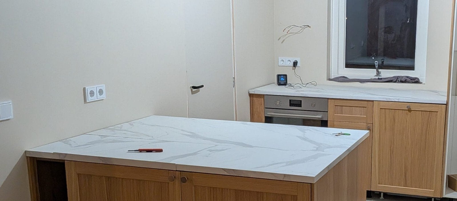 keukenblad Ikea Ekbacken, Ophalen, Gebruikt, 50 tot 75 cm, Minder dan 100 cm