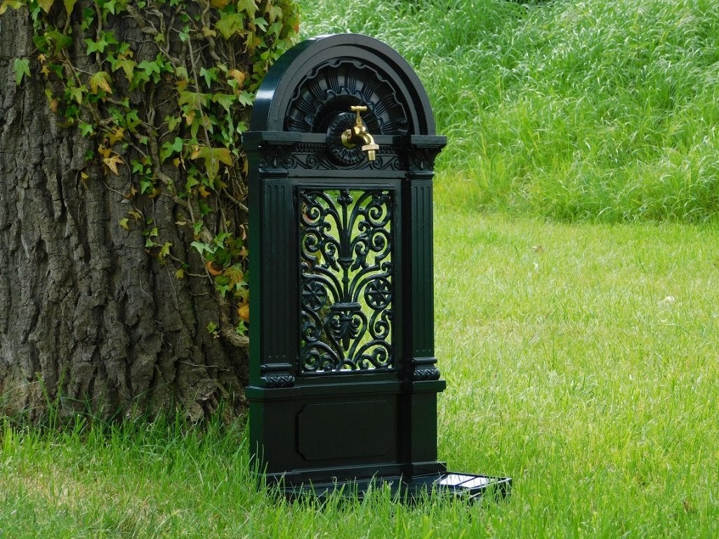 Staande Fontein - 85 cm - Alu - Groen, Tuin en Terras, Fontein, ., Ophalen of Verzenden, .