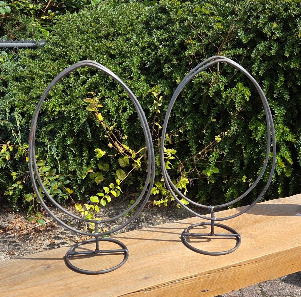 2 ijzeren frames, Ophalen, Metaal, Grijs, Herbruikbaar