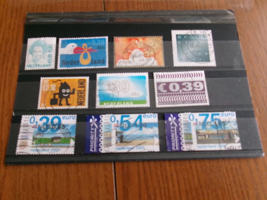 2001 - eerste 10 eurozegels (485c), Postzegels en Munten, Postzegels | Nederland, Verzenden, Gestempeld