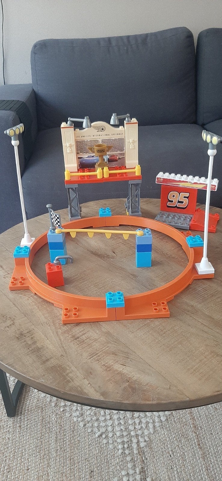 disney pixar cars race megabloks/ duplo., Ophalen of Verzenden, Gebruikt, Megabloks