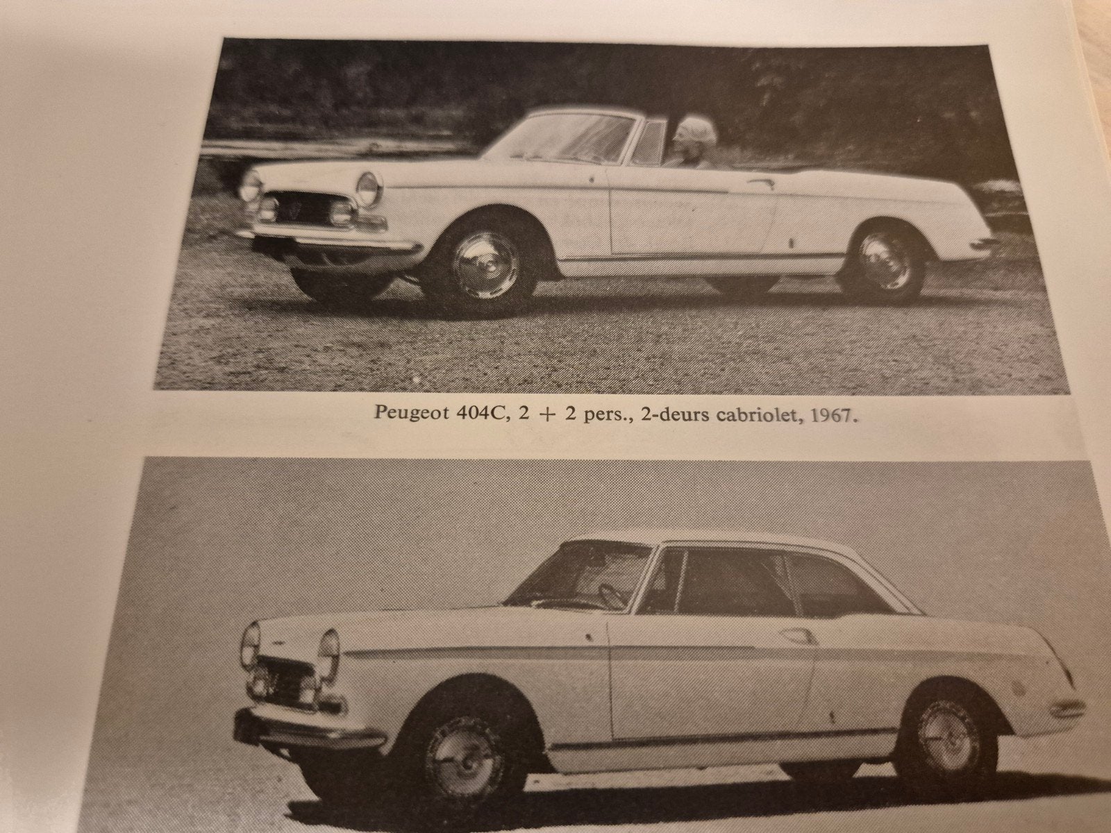 Nederlands technische info Peugeot 404 cabriolet coupés izgs, Ophalen of Verzenden