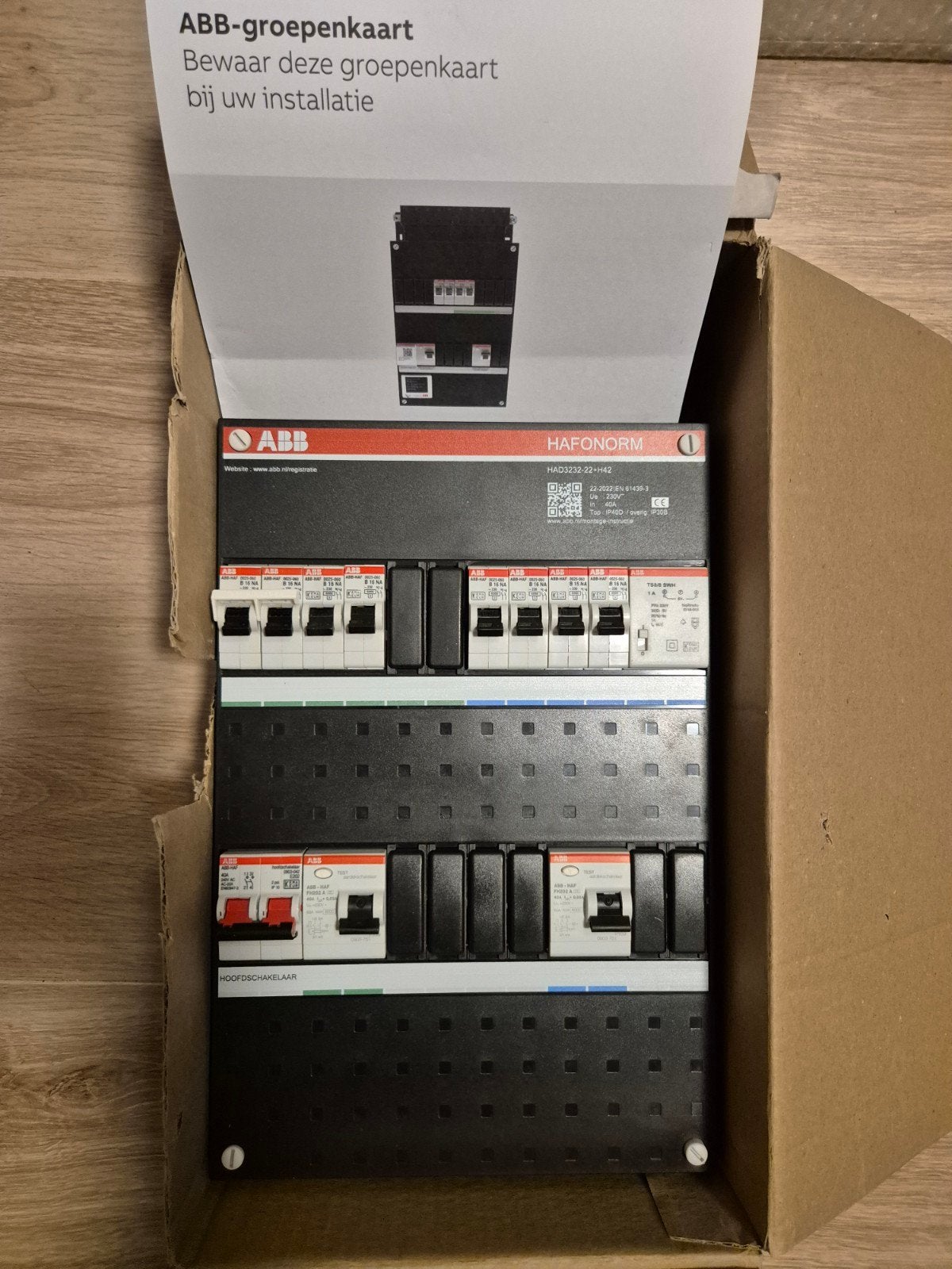 ABB Meterkast 7 Gr. incl.Kookgr,beltr.+plaatsen 30jaar ervar, Doe-het-zelf en Verbouw, Abb, Overige typen, Ophalen of Verzenden